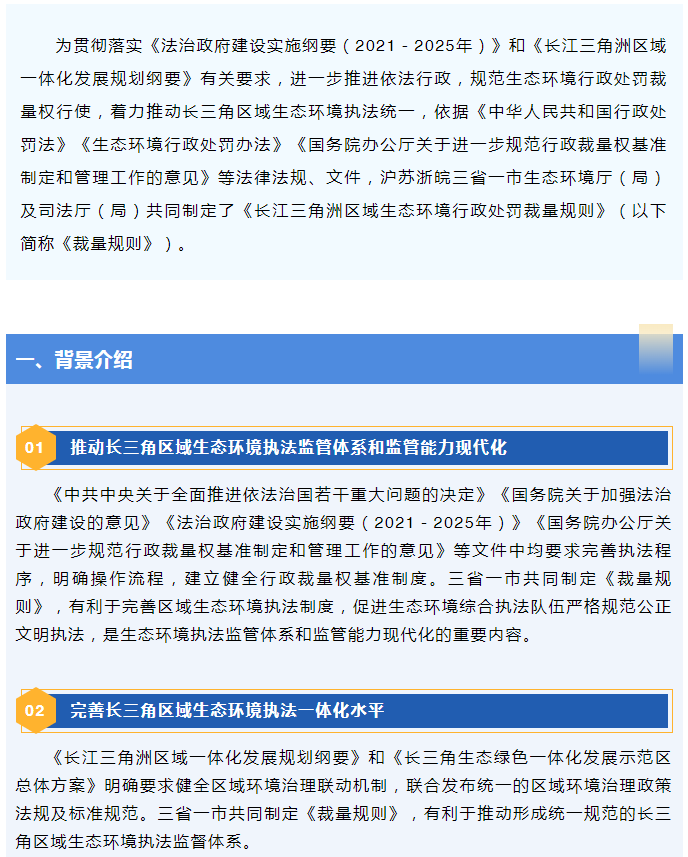 美麗長三角 | 滬蘇浙皖生態(tài)環(huán)境、司法部門聯(lián)合制定生態(tài)環(huán)境行政處罰裁量規(guī)則